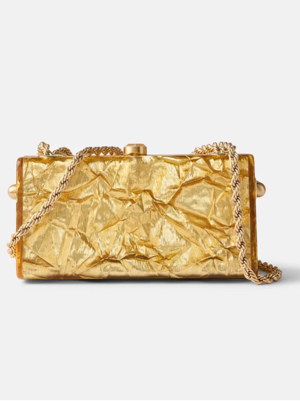 Cult Gaia Hajar Crinkled Acrylic Chain Shoulder Bag -  Needs Repair